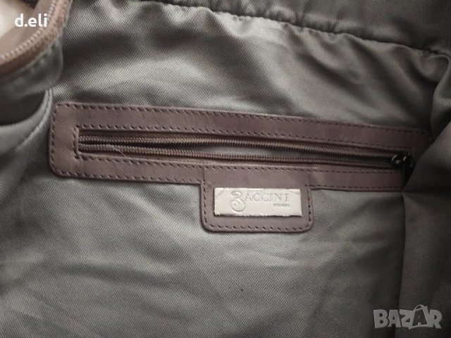 BACCINI 🇮🇹  Голяма чанта от 100% Агнешка кожа, снимка 5 - Чанти - 49398224