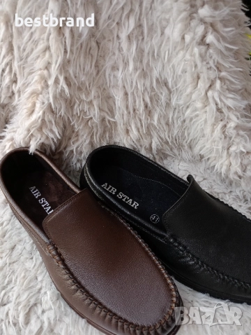 Мъжки мокасини от изкуствена кожа, много леки, два цвята код 40/30