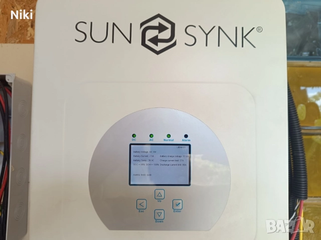 Продавам работещ Соларен Хибриден Инвертор SunSynk 5.5Kw в гаранция, снимка 4 - Друга електроника - 51869273