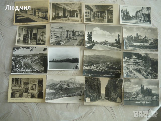 Стари черно-бели картички от Европа, снимка 5 - Антикварни и старинни предмети - 43485617
