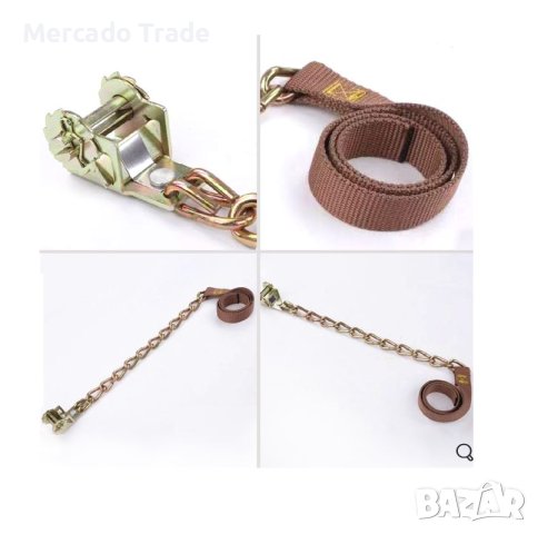 Комплект вериги за сняг Mercado Trade, Метални с текстилни колани, 10бр, снимка 2 - Аксесоари и консумативи - 43742131