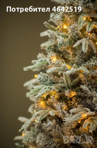 Коледна елха с вградени лампички по връхчетата, снимка 6 - Декорация за дома - 52407400