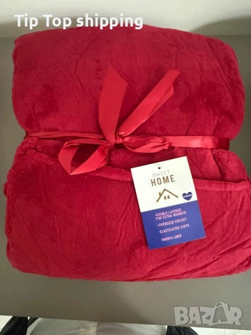 🧣 Дебело зимно одеяло с ръкави и качулка TOP QUALITY HOME SWEET