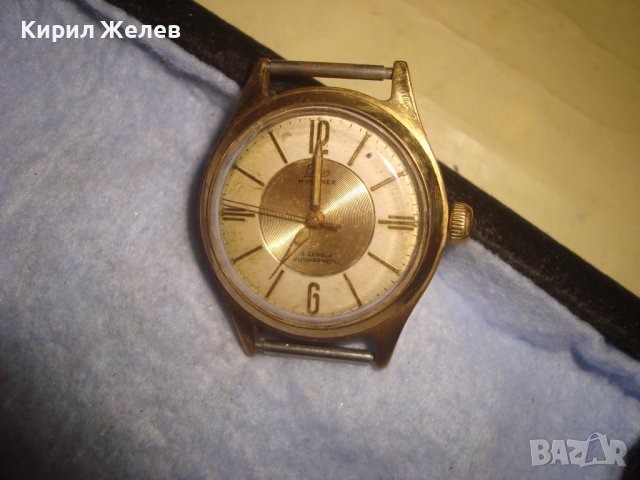 EMES MONOREX 4 jewels ANTIMAGNETIC стар ВИНТИДЖ 50-60те Год НЕМСКИ ПОЗЛАТЕН МЕХАНИЧЕН ЧАСОВНИК 26945, снимка 8 - Антикварни и старинни предмети - 36680881
