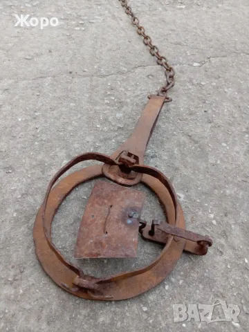 Стар кован вълчи капан, снимка 10 - Антикварни и старинни предмети - 49978115