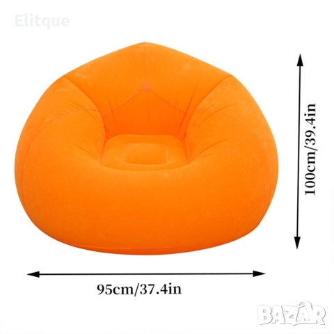 Барбарон пуф кресло за отдих и почивка подходящ за малки и големи 110x110x85, снимка 4 - Декорация за дома - 52895386