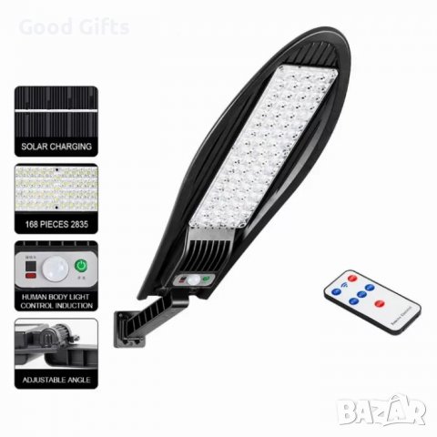 LED соларна лампа 375W със сензор за движение, снимка 2 - Соларни лампи - 38091397