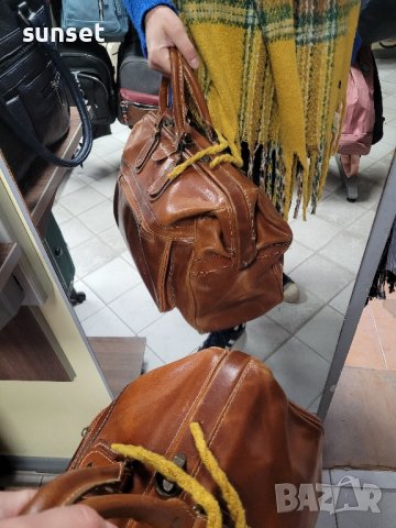  ЕСТЕСТВЕНА КОЖА голям  сак,пътна чанта, снимка 3 - Чанти - 43117113