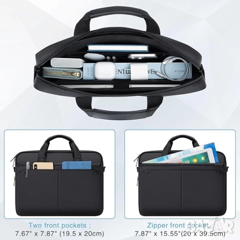 Разширяема чанта за лаптоп RAINYEAR, подходяща за 15,6-инчов лаптоп, снимка 4 - Чанти - 51462149