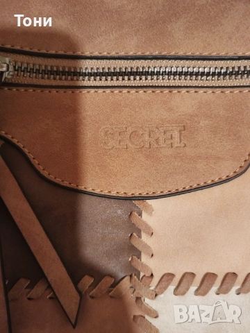 SECRET Оригинал Нова Кожена Дамска Чанта , снимка 9 - Чанти - 51773537