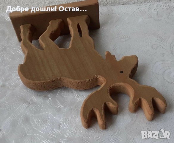 Дървена шейна, декоративна, малка  и елен, снимка 10 - Други - 34656319