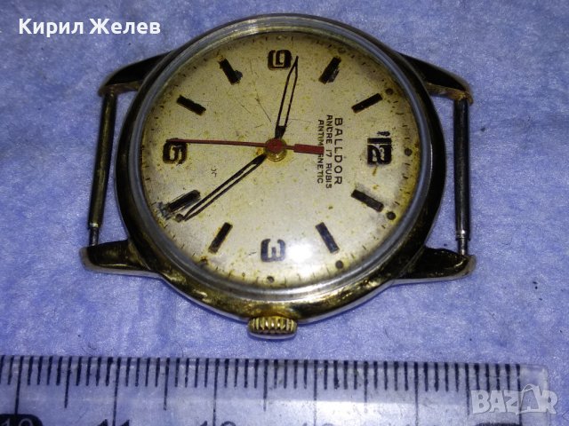 BALLDOR ANCRE 17 RUBIS Стар МАРКОВ ШВЕЙЦАРСКИ ПОЗЛАТЕН МЕХАНИЧЕН МЪЖКИ ЧАСОВНИК РАБОТЕЩ 37200, снимка 6 - Антикварни и старинни предмети - 40184488