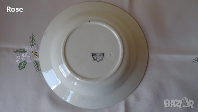 Антични белгийски чинии Napoleon. Марка Keramis B.F. 1890г., снимка 6 - Антикварни и старинни предмети - 51014504