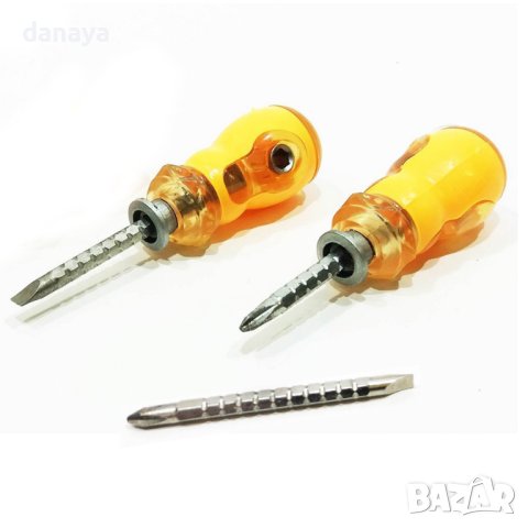 3736 отверка комбинирана права и кръстата отвертка със сменяща се част, снимка 9 - Отвертки - 40747206