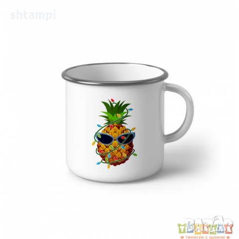 Метално Емайлирано канче Коледен ананас