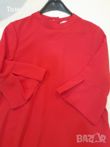 Червена дамска рокля № М, снимка 6 - Рокли - 51759248