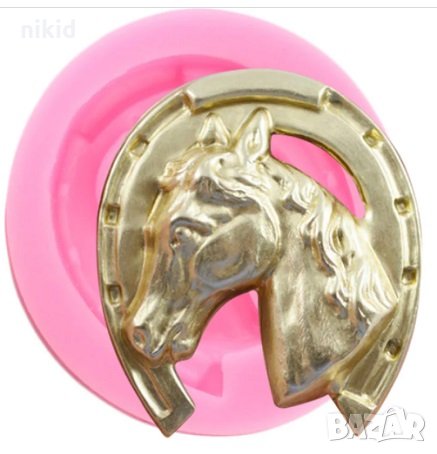 Подкова с кон силиконов молд форма фондан шоколад гипс декор