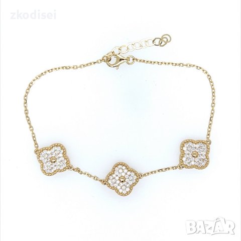 Златна дамска гривна Van Cleef 5,71гр. 20см. 14кр. проба:585 модел:20320-3, снимка 2 - Гривни - 43382676