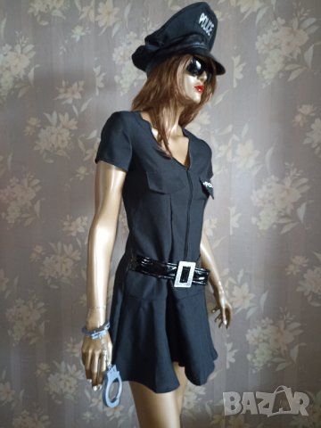 Парти костюм -полицайка от 3 части- рокля, шапка, белезници , снимка 8 - Други - 36657667