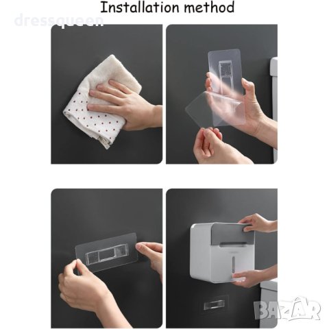 57500 Самозалепяща поставка за тоалетна хартия с чекмедже и рафт за телефон, снимка 10 - Други стоки за дома - 44125985