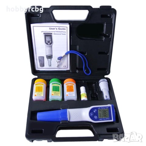 6-в-1 тестер за вода Combo Pen pH, ORP, EC, TDS, соленост и температура, снимка 14 - Други инструменти - 21708818