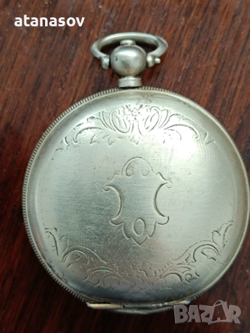 Османски сребърен сачан от 1870. джобен мъжки часовник, снимка 5 - Мъжки - 52250639