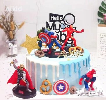 Avengers Отмъстителите герои Авенджърс Хълк Капитан Америка Айрън Мен Тор Пластмасова фигурка , снимка 4 - Фигурки - 36928295