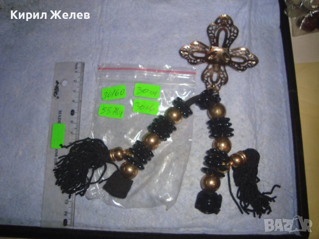 МНОГО ИНТЕРЕСНО ПОЗЛАТЕНО УКРАШЕНИЕ с КРИСТАЛИ - ФРЕНСКА АРИСТОКРАТИЧНА СИМВОЛИКА 30160, снимка 7 - Други - 37901261