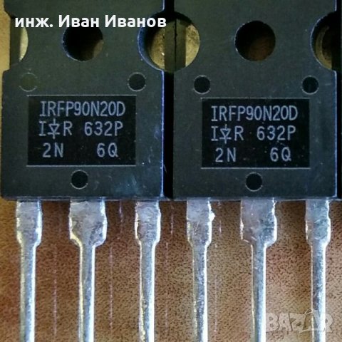 IRFP90N20D HEXFET®  Power MOSFET N-Chan 200V, 94 A, 0R023ohms, 580W в корпус TO247, снимка 2 - Друга електроника - 35192271
