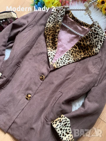 Сако с леопардов принт, снимка 2 - Сака - 50899382