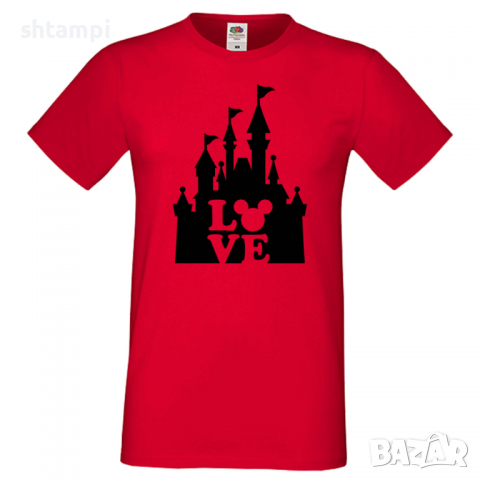 Мъжка тениска Mickey Love Disney Castle Подарък,Изненада,Рожден ден, снимка 8 - Тениски - 36576092