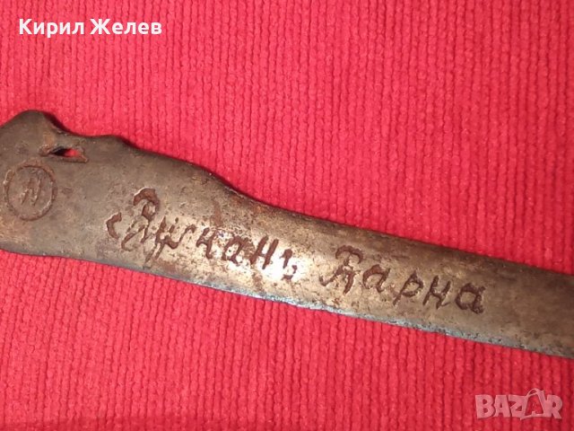 W ВУЛКАНЪ ВАРНА Стар ФИГУРАЛЕН НОЖ за ПИСМА от ЦАРСКО ВРЕМЕ Фабрика ВУЛКАН Легирана СТОМАНА 30162 , снимка 3 - Антикварни и старинни предмети - 37983665