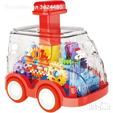 Прозрачна Количка със Зъбни Колела "Gear Car" 4747, снимка 3 - Коли, камиони, мотори, писти - 52542187
