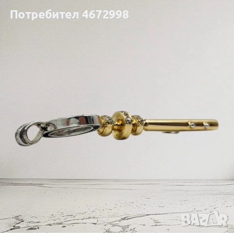 Златен ключ висулка медальон 14 к, снимка 5 - Колиета, медальони, синджири - 53266350