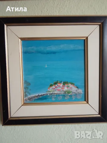 картина 25/25 см о-в Св. Стефан