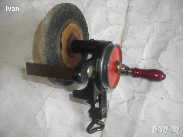 SAAB Немски РЪЧЕН ШМИРГЕЛ ф125-150мм Старо качество Отличен Масивен, снимка 17 - Други инструменти - 47365123