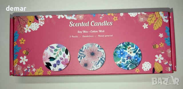 AIMASI Комплект от 3 ароматизирани свещи, подарък за жени , снимка 9 - Декорация за дома - 43973057