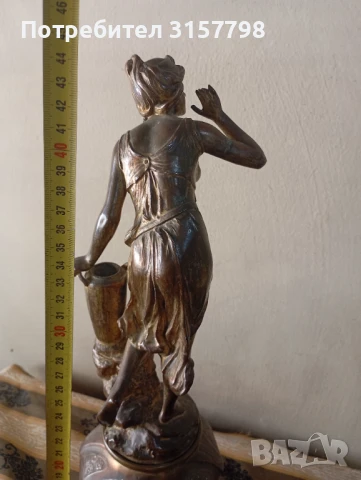 Каминен часовник арт нуво, снимка 6 - Антикварни и старинни предмети - 51170055