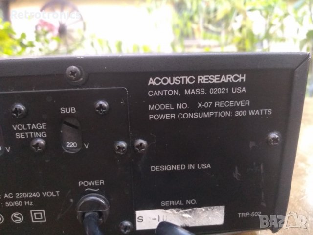 Acoustic Research AR X-07, снимка 11 - Ресийвъри, усилватели, смесителни пултове - 26311345