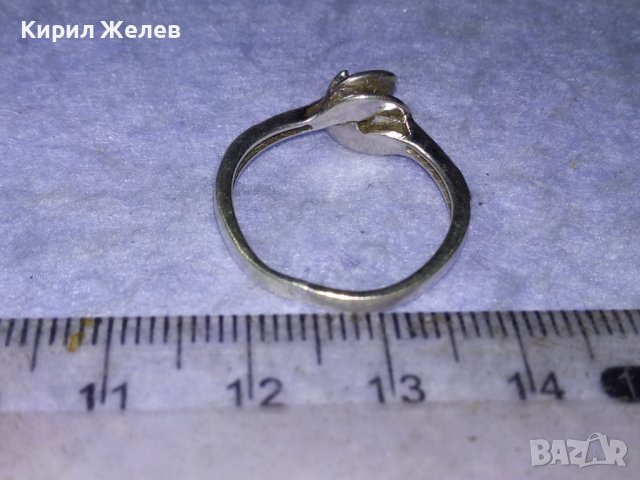 ИЗЯЩЕН СКЪПОЦЕНЕН СРЕБЪРЕН ФИН ПРЪСТЕН СРЕБРО 925 с ФАСЕТИРАНИ ИСКРЯЩИ ЦИРКОНИ 40575, снимка 14 - Пръстени - 43223392