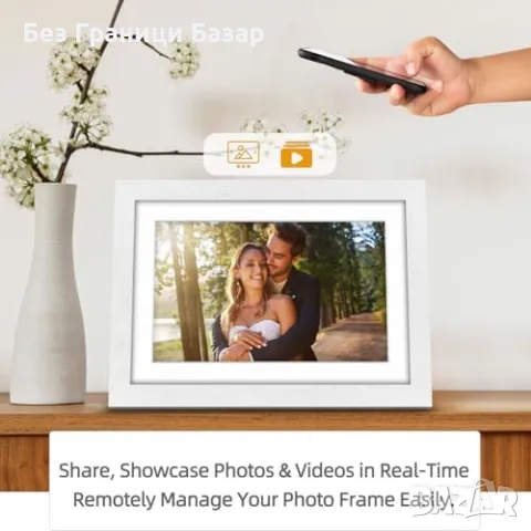Нова Смарт дигитална рамка 10.1” WiFi 32GB Uhale, подарък идея спомен, снимка 7 - Други стоки за дома - 49396249