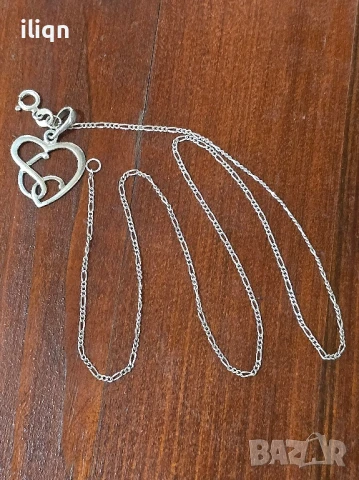 Сребърен синджир с висулка. 44см. Цена 22,99лв. За Севлиево безплатна доставка.