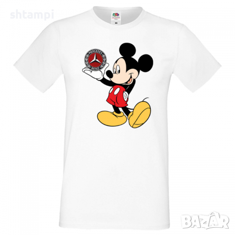 Мъжка тениска Mickey Mouse Mercedes Подарък,Изненада,Рожден ден, снимка 10 - Тениски - 36577410