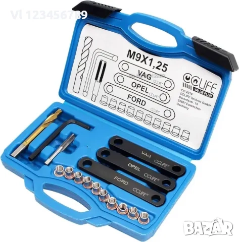 К-т за ремонт на резби на еднобутални спирачни апарати М9 VAG, OPEL, FORD VW AUDI SKODA SEAT