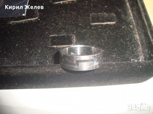МОДЕН ПРЪСТЕН БЛАГОРОДНА НЕРЪЖДАЕМА СТОМАНА ТИП ХАЛКА 23799, снимка 4 - Пръстени - 33362652