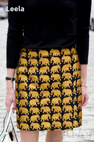 Жакардова пола J. Crew, снимка 4 - Поли - 28572596