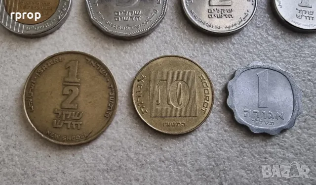 Израел. 
 1, 10, ½ агори и 1,2,5,10  шекели. 
 7 бройки., снимка 4 - Нумизматика и бонистика - 47660723