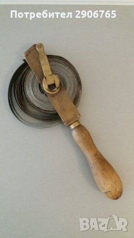 Стара ролетка геодезическа 30метра бронзова, снимка 1