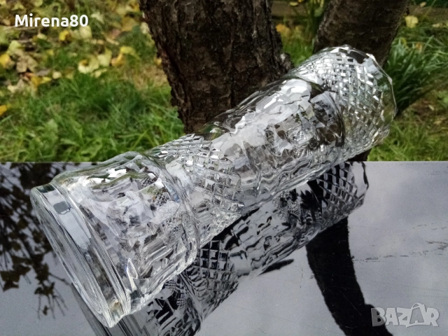 Българска кристална ваза, снимка 4 - Вази - 52654247
