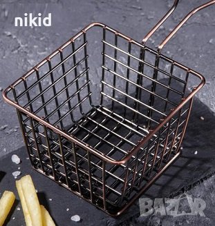 Кошничка за сервиране на пържерни картофки картофи чипс, снимка 2 - Прибори за хранене, готвене и сервиране - 38209174